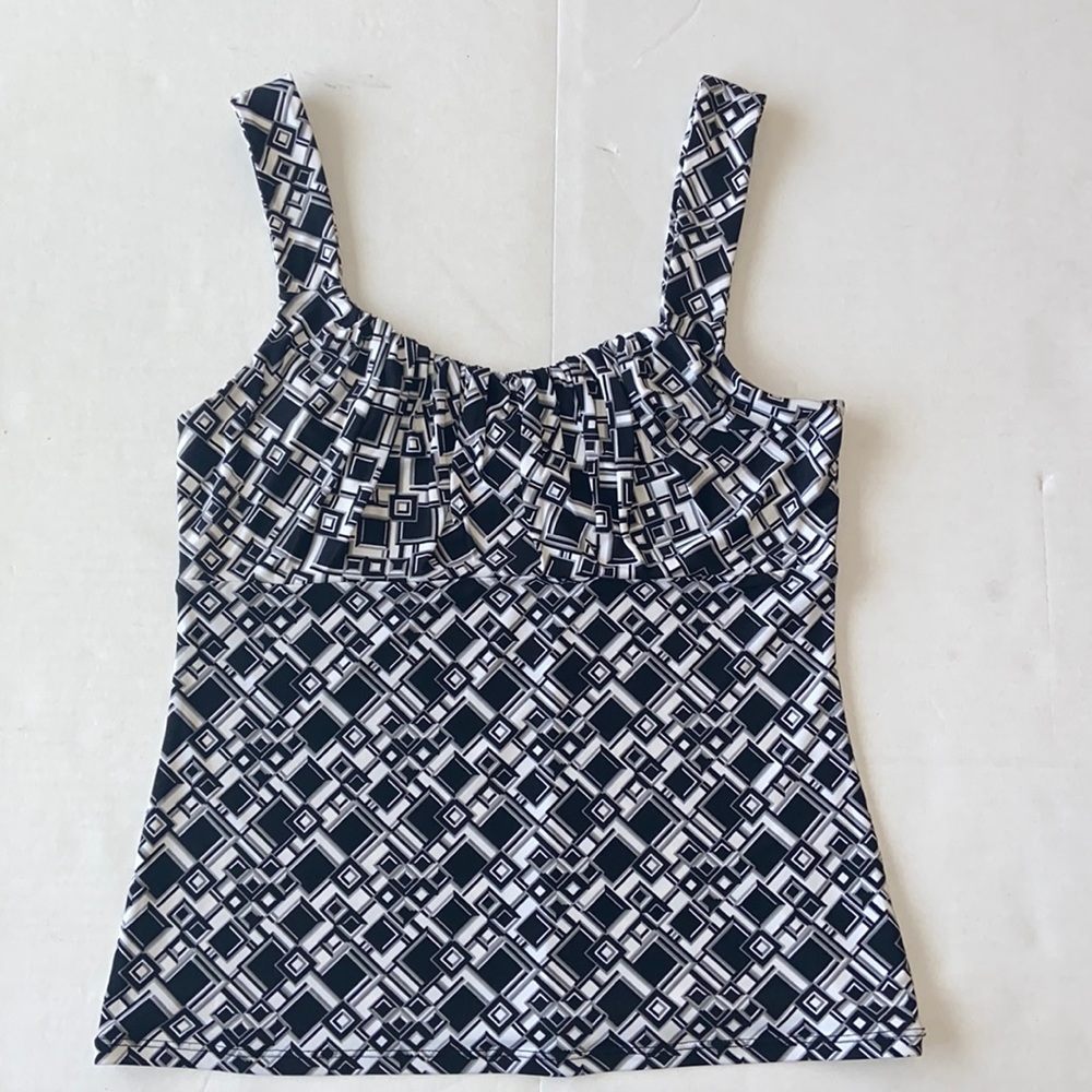 WHBM Black and White Tank Cami